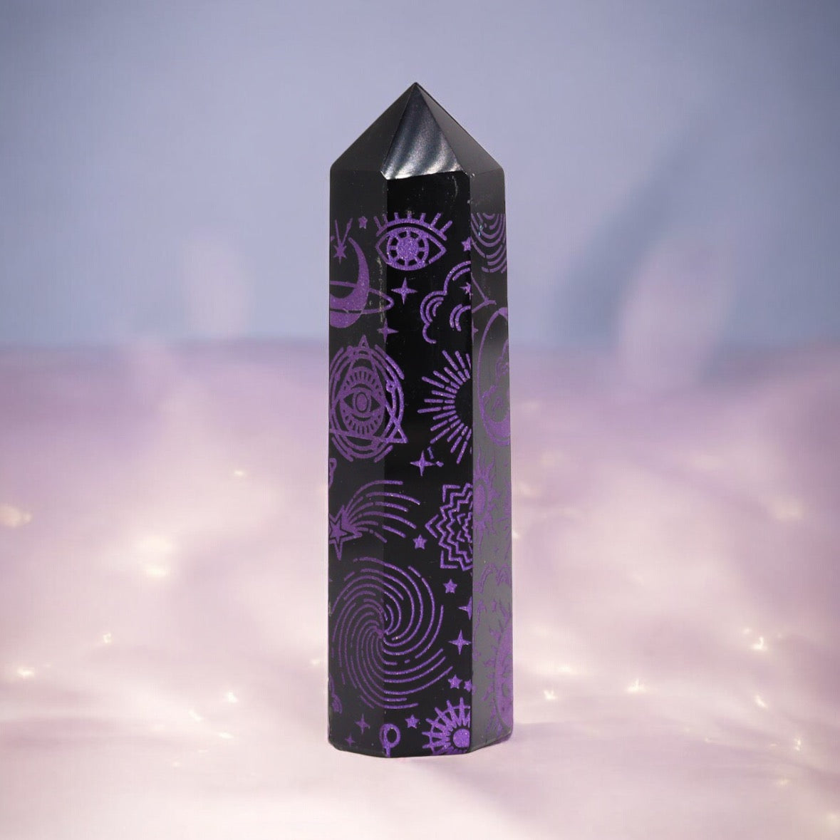 Black Obsidian Point. Celestial Story - Deep Purple