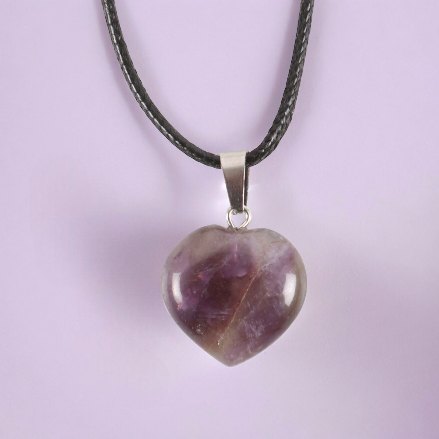 Amethyst Healing Heart Necklace