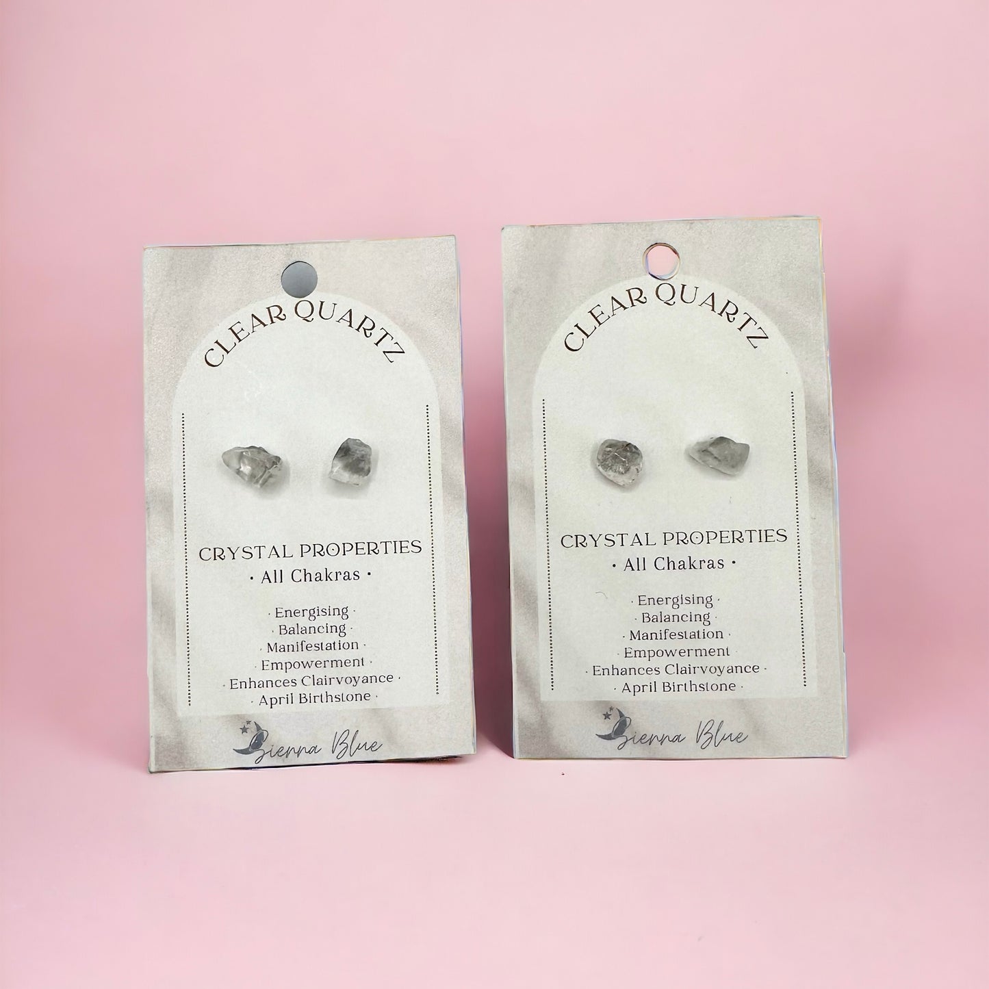 Crystal chip earrings, small studs