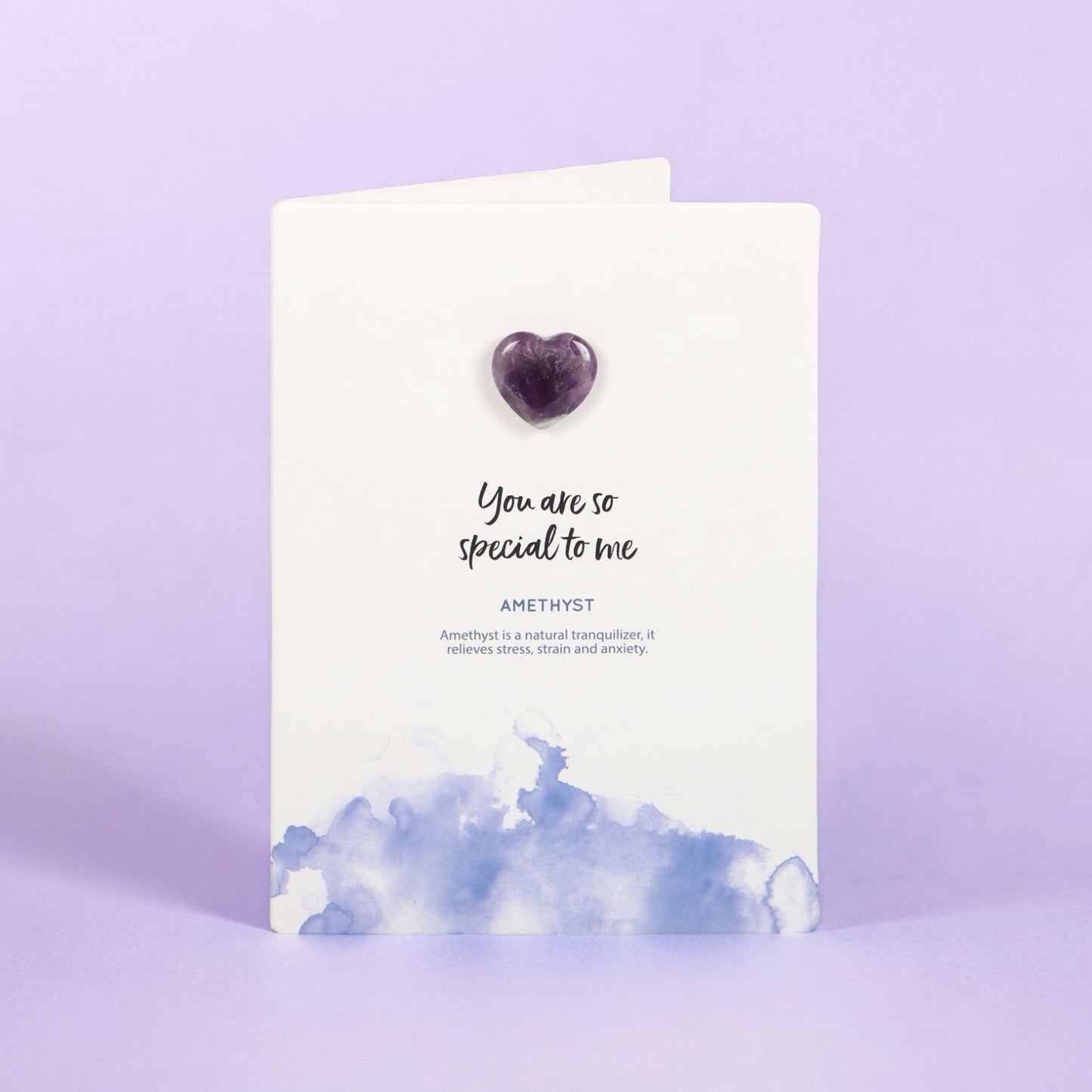 Amethyst Heart “You are so special to me” Greeting Card