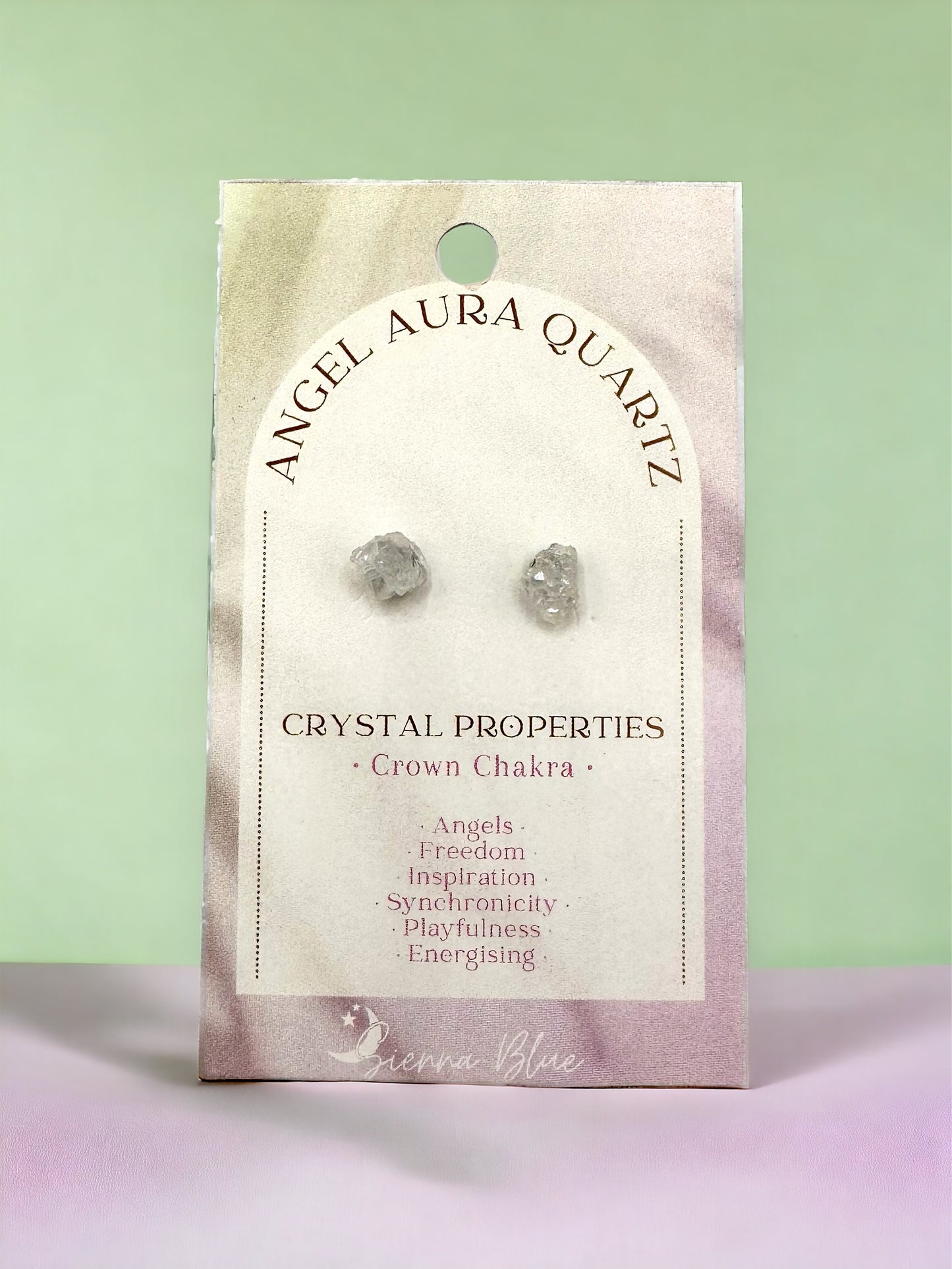 Crystal chip earrings, small studs