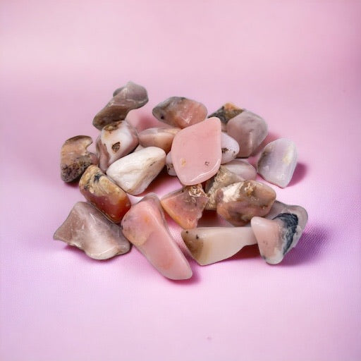 Small pink Opal tumblestone