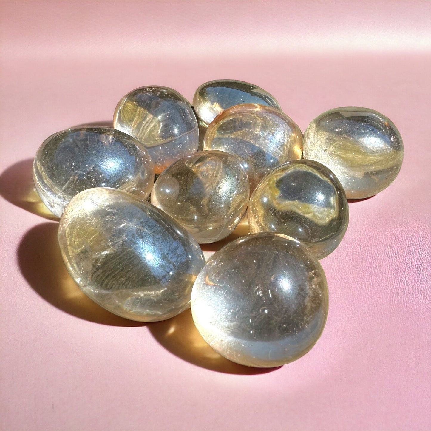 Champagne Aura Quartz Tumblestone