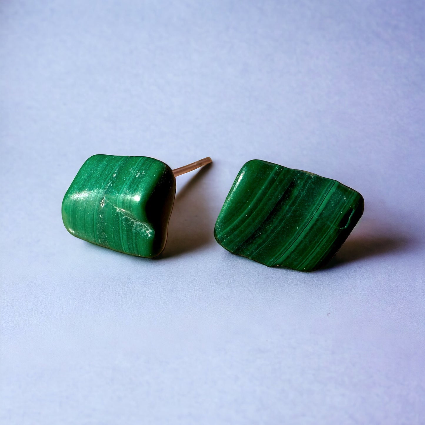 Malachite Chip Earrings