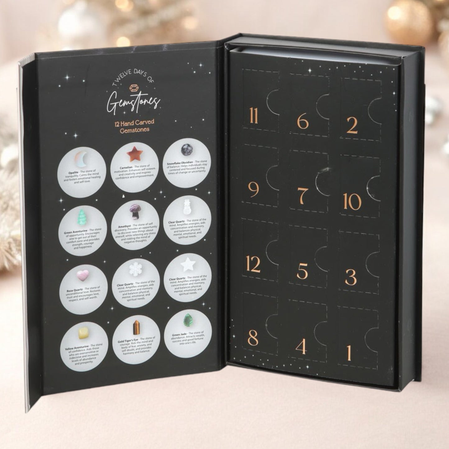 12 Day Crystal Carving advent Calendar