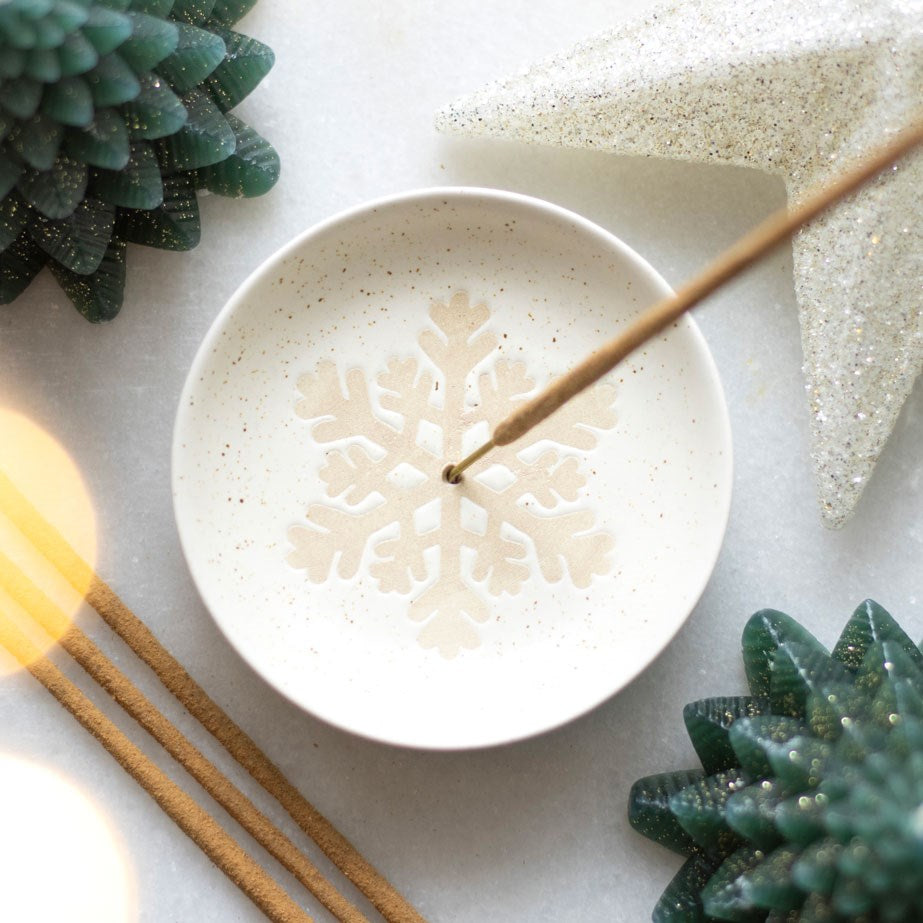 Snowflake Incense Ashcatcher Dish