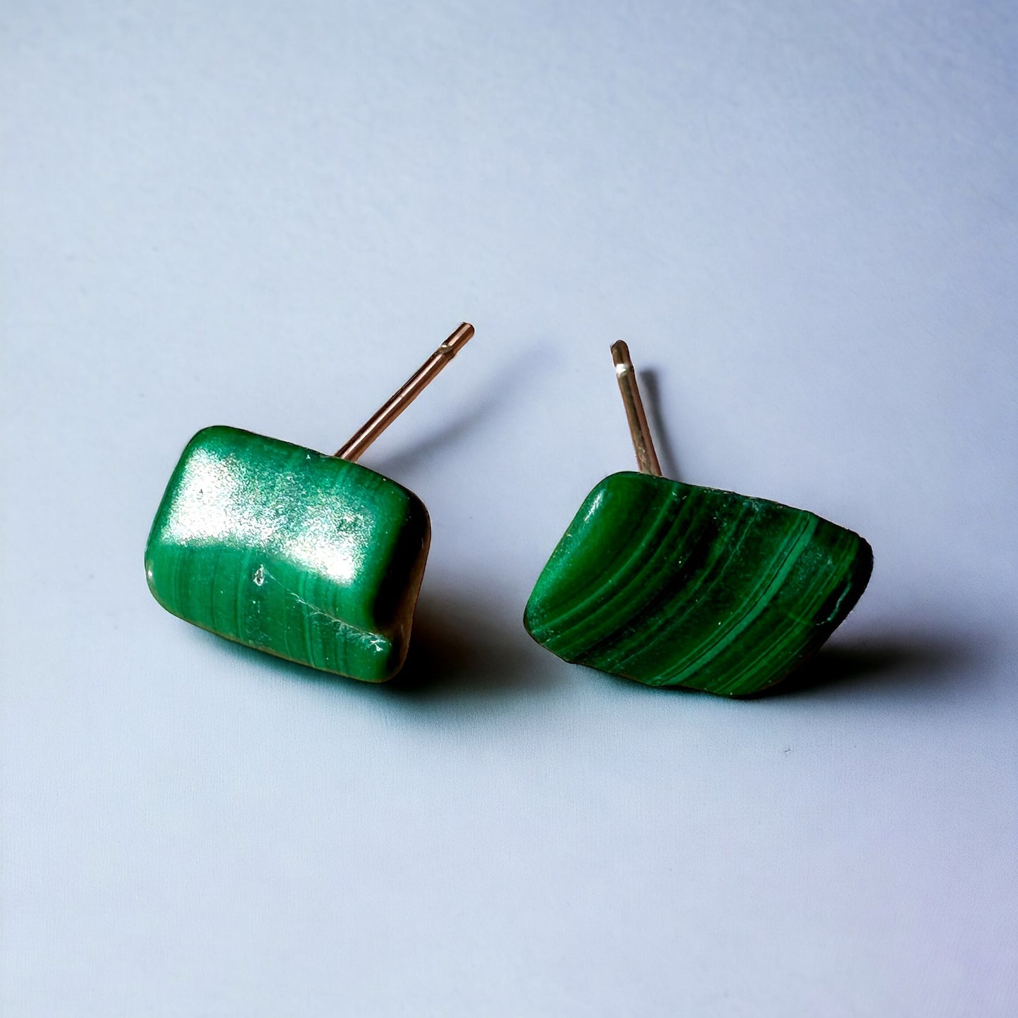 Malachite Chip Earrings