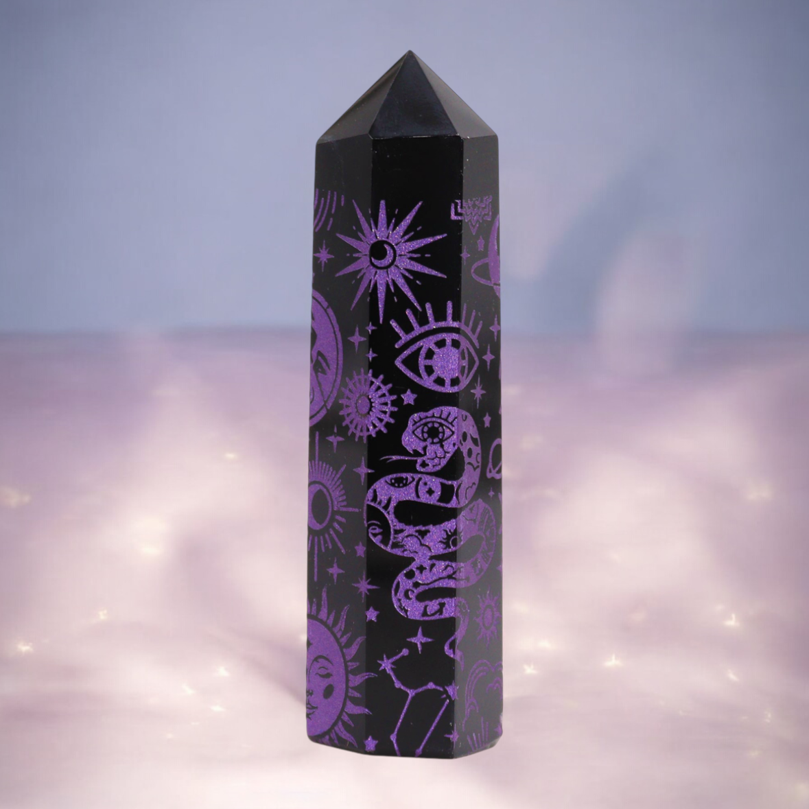 Black Obsidian Point. Celestial Story - Deep Purple