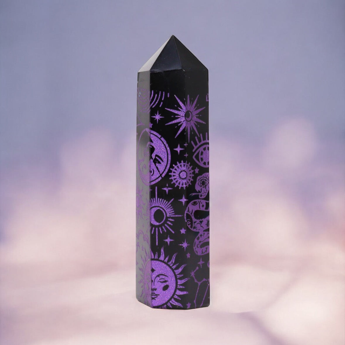 Black Obsidian Point. Celestial Story - Deep Purple