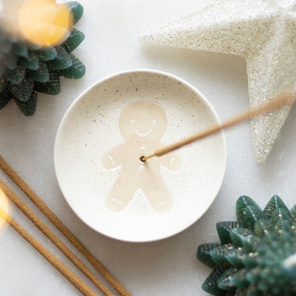 Gingerbread Man Incense Ashcatcher Dish