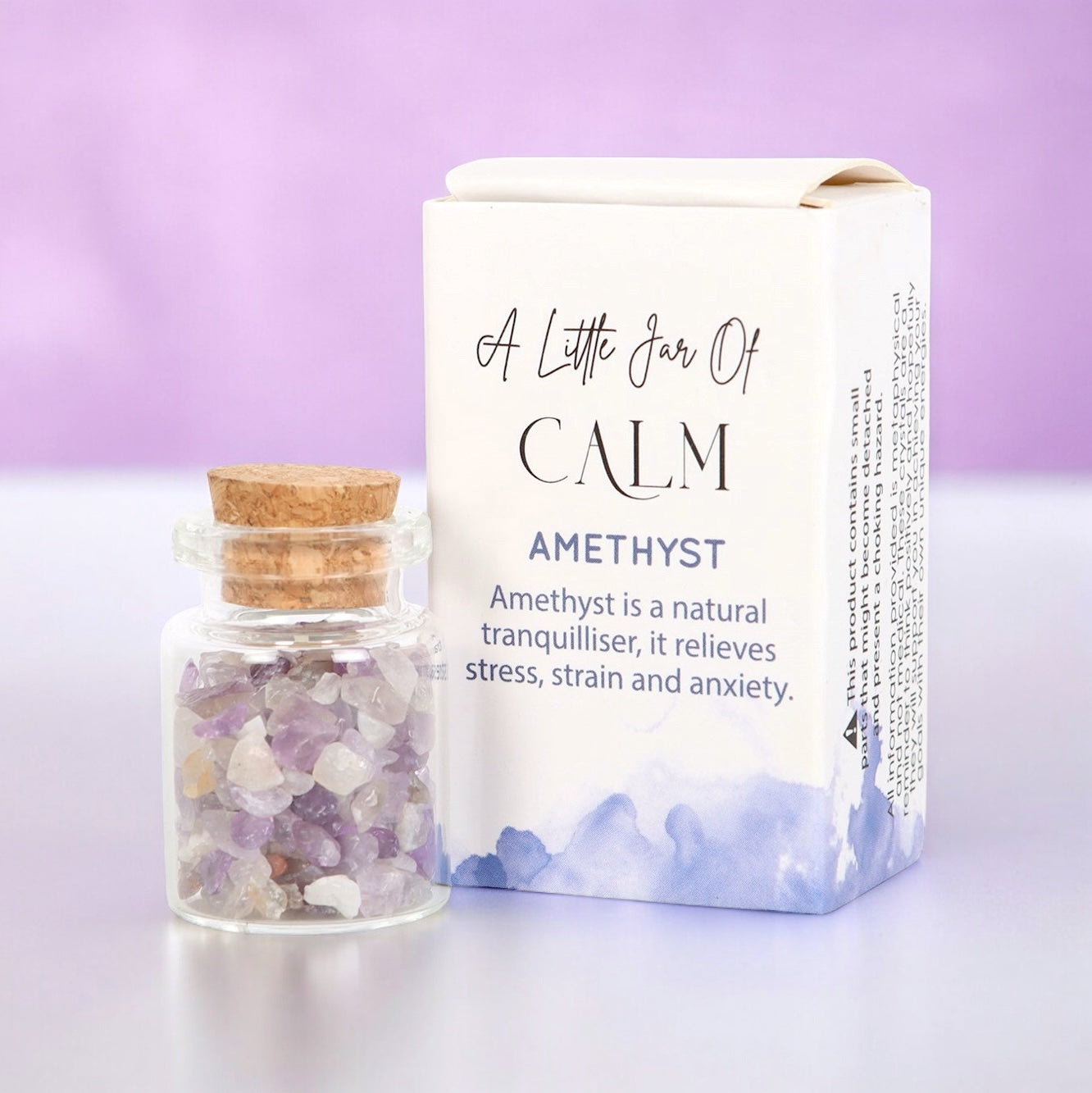 Little Jar of Calm - Amethyst Chips in Matchbox