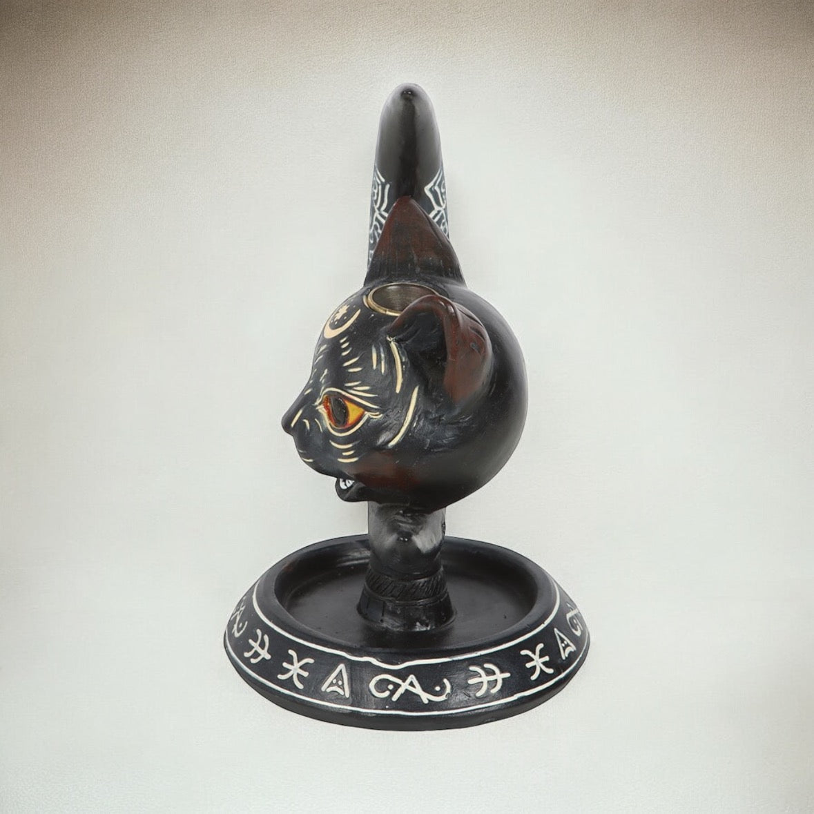 Black Cat Moon Backflow Incense Cone Burner