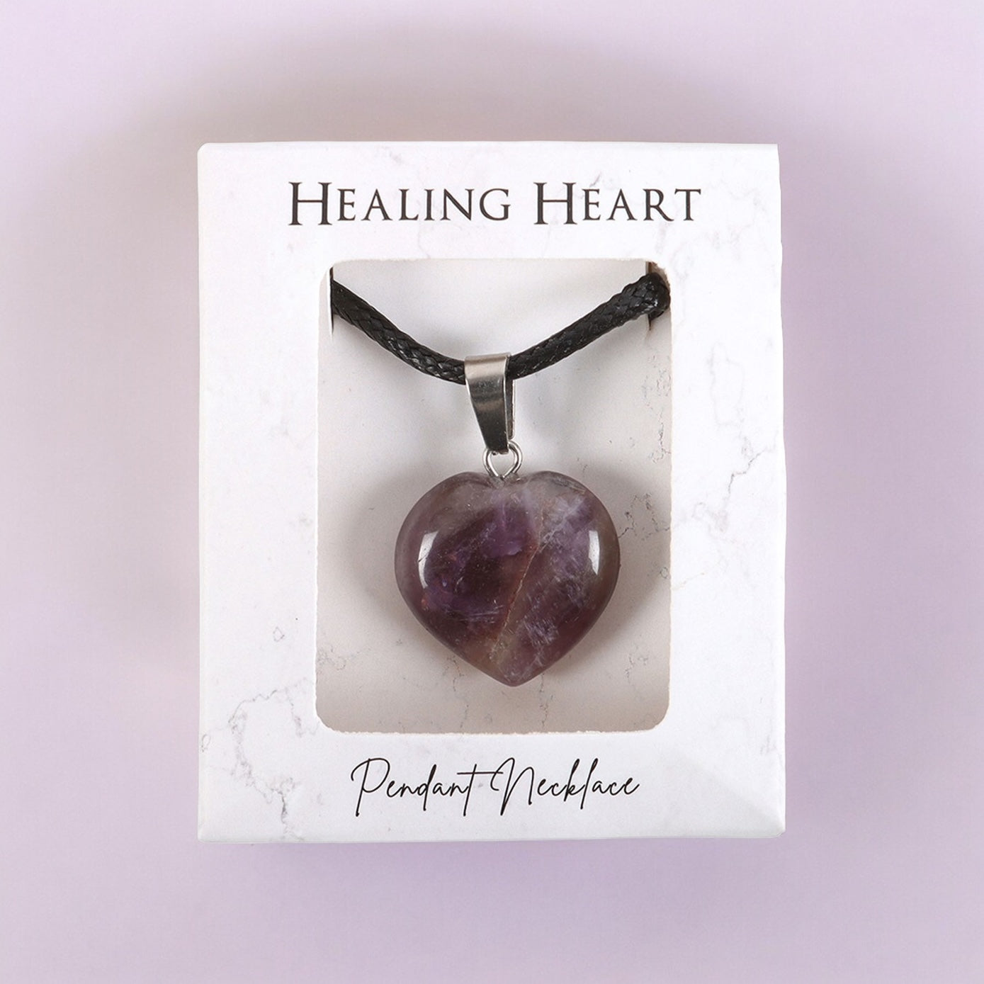 Amethyst Healing Heart Necklace