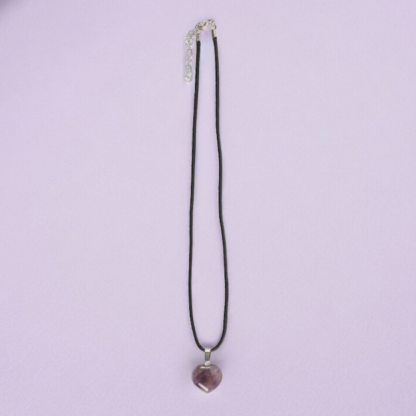 Amethyst Healing Heart Necklace