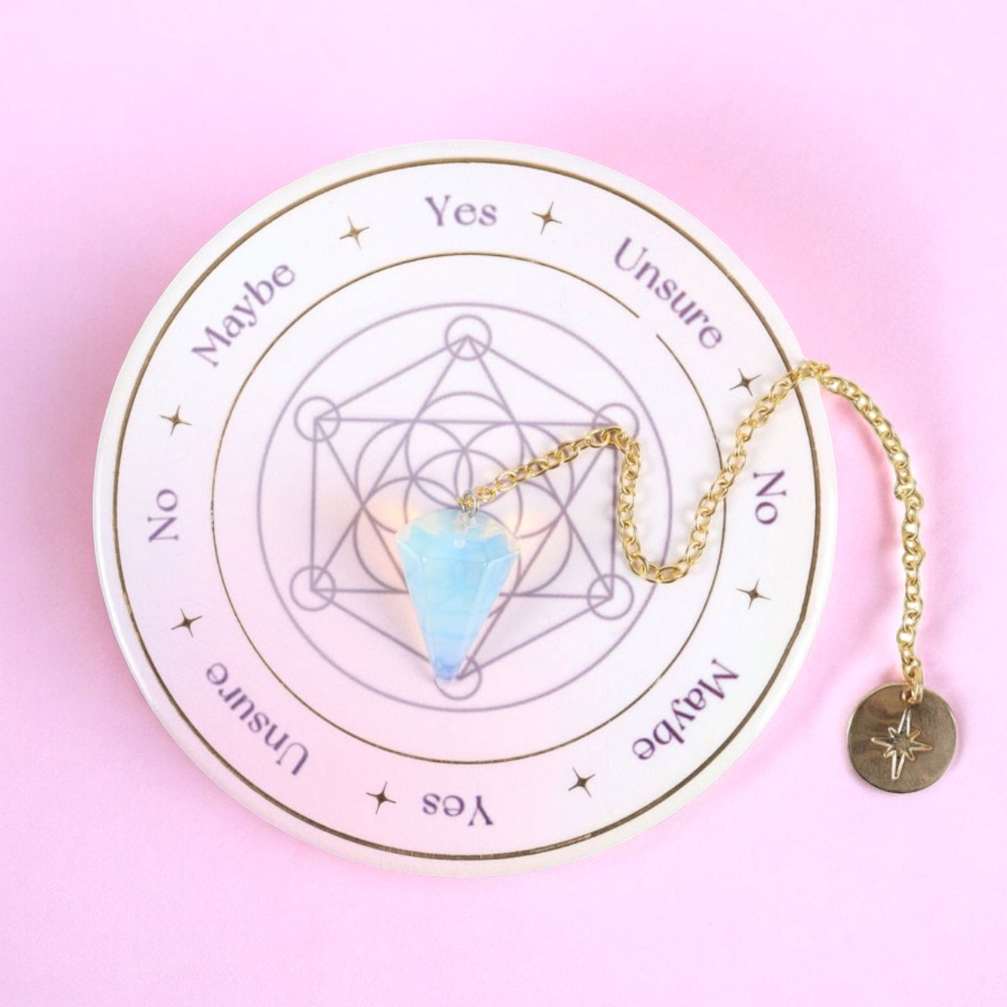 Opalite Pendulum Divination Kit