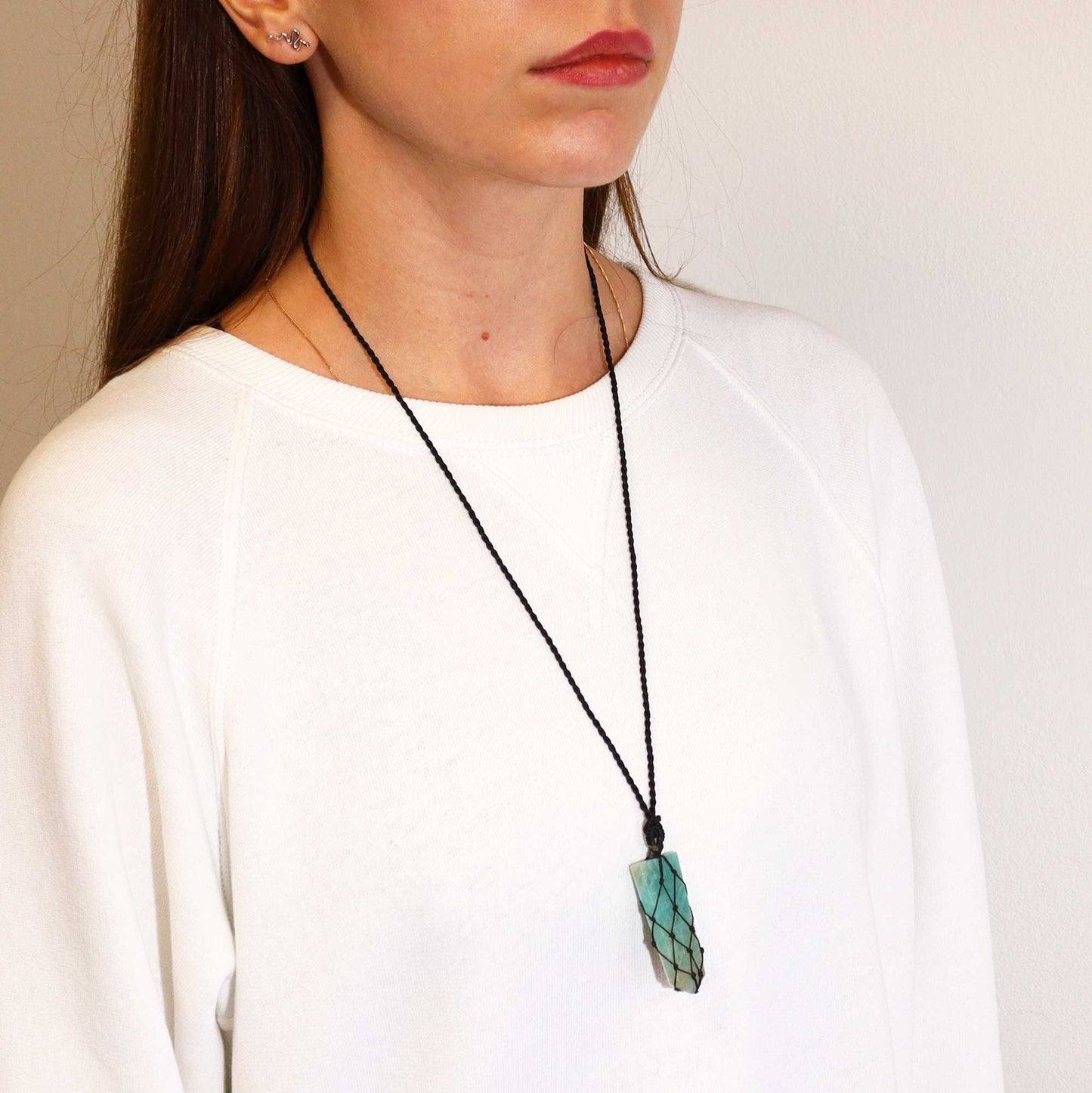 Laced Amazonite Necklace. Handmade in India