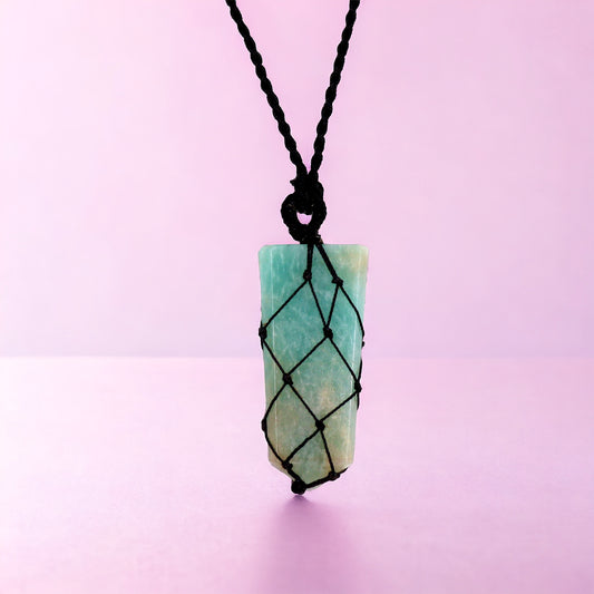 Laced Amazonite Necklace. Handmade in India