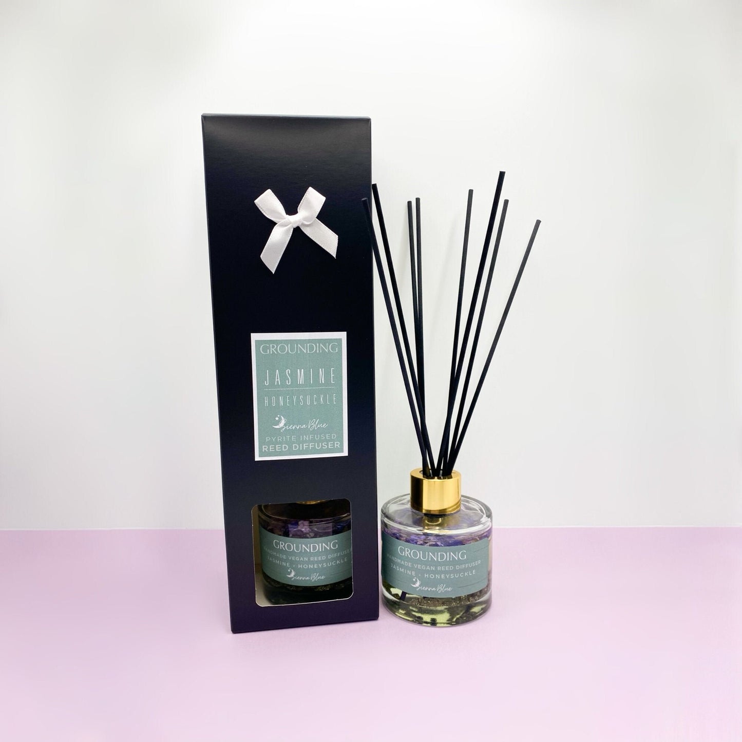 Grounding candle and diffuser set