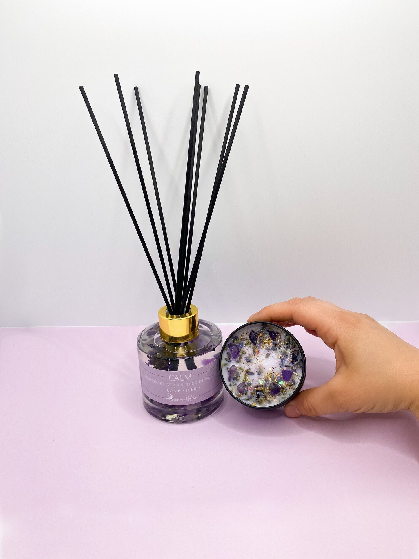 Calm candle and diffuser set