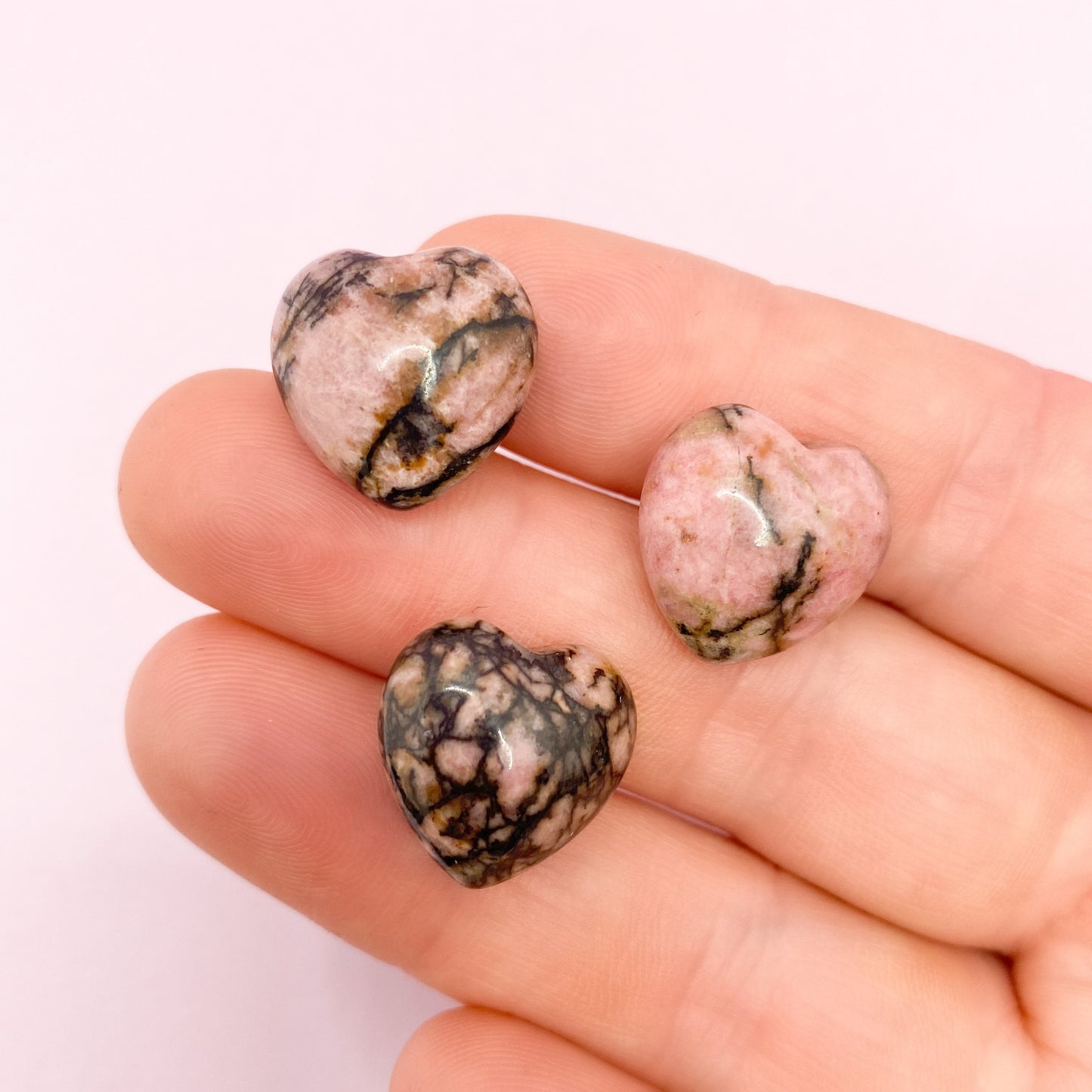 Mini Rhodonite heart