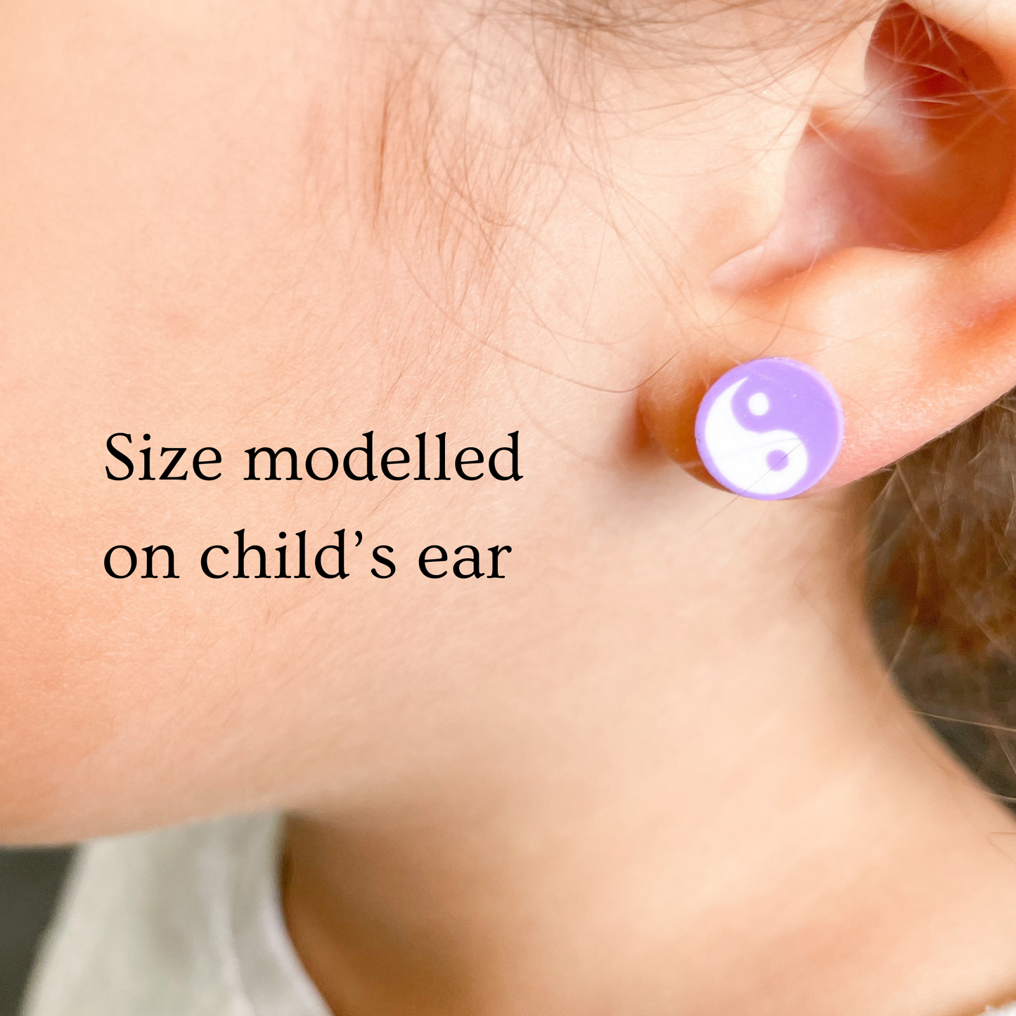 Yin Yang stud earrings