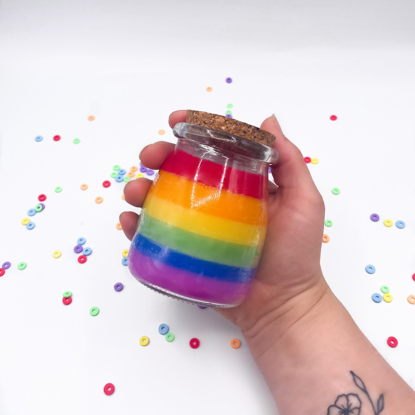 LGBTQ+ pride candle