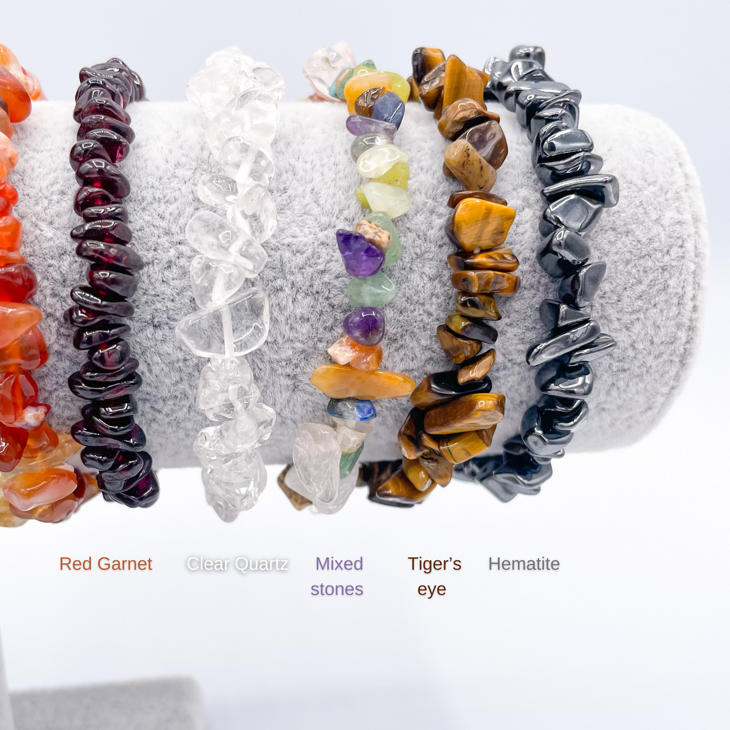 Crystal chip bracelets